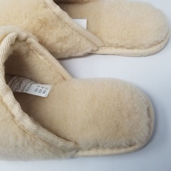 NWT IVORY SOFT WOOL BLEND SLIP ON HOUSESHOES. SIZES 6, 10, 11. - Picture 14 of 14